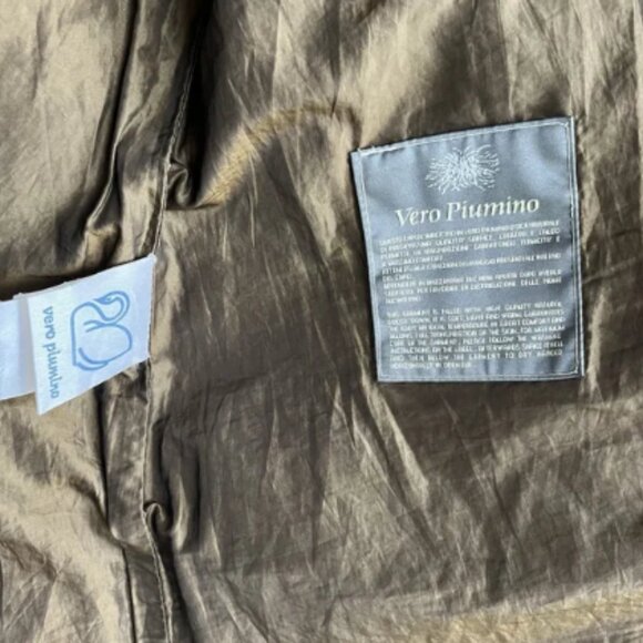 FEYEM Vintage Goose Down Belted Coat Parka in Iridescent Rust Brown Nylon Size M - Picture 9 of 9